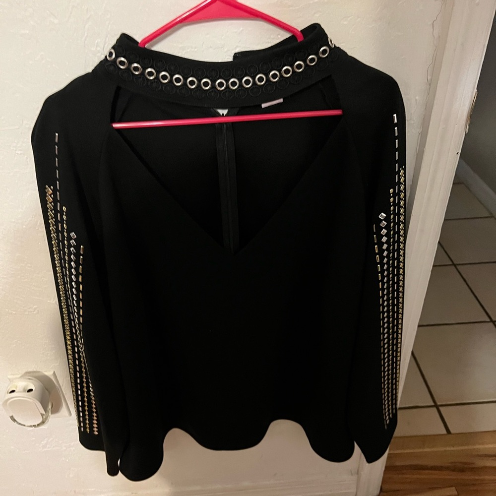 Black long sleeve blouse